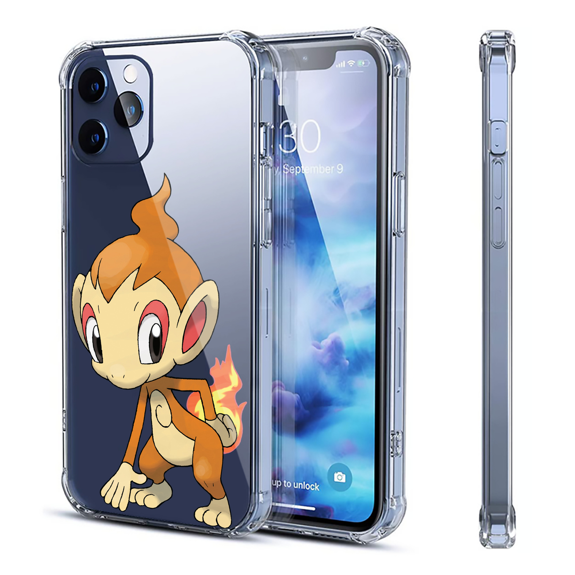 （画像用） ポケットモンスター Pokémon 【iPhone 12シリーズ対応】透明スマホケース（クリアソフトケース）